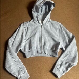 Alo Sweet Escape Zip Up Cropped Hoodie